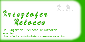 krisztofer melocco business card